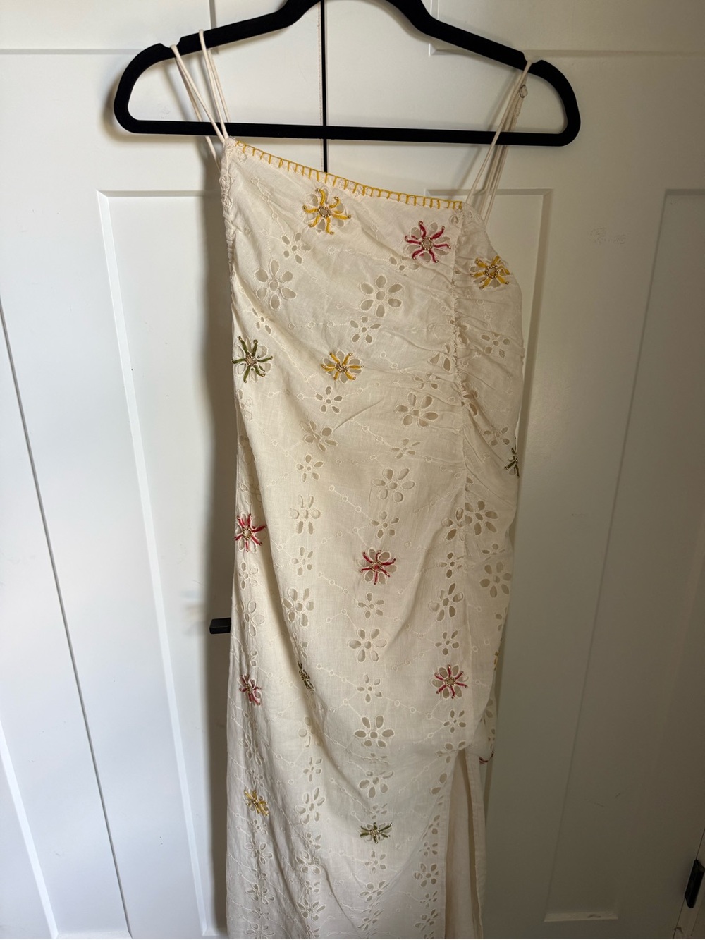 NWT Anthropologie Mahila Asymmetrical Embellished Midi Dress with embroidery. S. - Picture 5 of 10